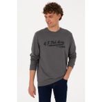 U.S. Polo Assn. Erkek Bisiklet Yaka Regular Fit Gri İnce Sweatshirt 50316315-VR024 - Gri - 006 - XL
