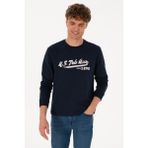 U.S. Polo Assn. Erkek Bisiklet Yaka Regular Fit Lacivert İnce Sweatshirt 50316315-VR033 - XL