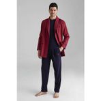 U.S. Polo Assn. Erkek Bordo 1 Uzun Kollu Pijama 1 Kısa Kollu Şortlu Takım 1 Sabahlık