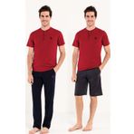 U.s. Polo Assn. Erkek Bordo 3 Lü Pijama Takım
