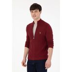 U.S. Polo Assn. Erkek Bordo Basic Triko Hırka 50288871-VR014