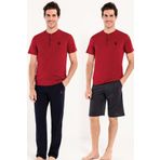 U.S. Polo Assn. Erkek Bordo Çeyizlik 3'lü Pijama Takımı