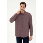 U.S. Polo Assn. Erkek Bordo Comfort Fit Cepli Örme Gömlek 50306264-vr014