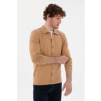 U.S. Polo Assn. Erkek Camel Basic Triko Hırka 50298272-VR015