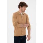 U.S. Polo Assn. Erkek Camel Hırka (Triko) 50298272-VR015 - 3XL