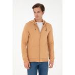U.S. Polo Assn. Erkek Camel Şardonlu Örme Hırka 50293146-VR015 - Camel - Altın