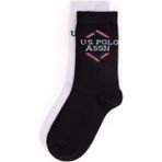 U.S. Polo Assn. Erkek Çocuk 2'li Soket Çorap 50299267-VR046 - Siyah - 5 Yaş