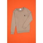 U.S. Polo Assn. Erkek Çocuk Açık Haki Basic Kazak 50315586-VR183 - Haki-1070 - 9 - 10 Yaş