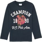 U.S. Polo Assn. Erkek Çocuk Açık Lacivert Bisiklet Yaka Süprem Sweatshirt 50316507-VR059 - 7 - 8 Yaş
