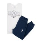 U.s. Polo Assn. Erkek Çocuk Beyaz Pijama Takım 50318701-VR013 - 6 - 7 Yaş