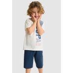 U.s. Polo Assn. Erkek Çocuk Beyaz Pijama Takım 50327220-VR013 - 14 - 15 Yaş
