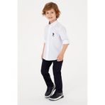 U.S. Polo Assn. Erkek Çocuk Beyaz Uzun Kollu Gömlek 50316701-VR013