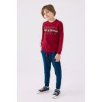 U.S. Polo Assn. Erkek Çocuk Bordo Eşofman Takımı %65 Pamuk Normal Kesim 14-15 Yaş - 14 - 15 Yaş