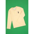 U.S. Polo Assn. Erkek Çocuk Ekru Bisiklet Yaka Sweatshirt 50314909-VR110 - Vanilla - 3 - 4 Yaş