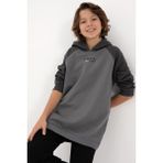 U.S. Polo Assn. Erkek Çocuk Gri Kapüşonlu Sweatshirt 50293495-VR024 - 10 - 11 Yaş - Gri - 006