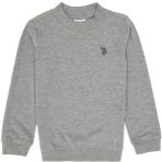 U.S. Polo Assn. Erkek Çocuk Gri Melanj Basic Bisiklet Yaka Sweatshirt 50314971-VR086 - Grimelanj - 12 - 13 Yaş