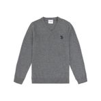 U.S. Polo Assn. Erkek Çocuk Gri Melanj Basic V Yaka Kazak 50294200-vr086