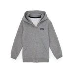 U.S. Polo Assn. Erkek Çocuk Gri Melanj Fermuarlı Kapüşonlu Örme Hırka 50313852-VR086