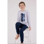 U.s. Polo Assn Erkek Çocuk Gri Pijama Takımı US2206 - Kar Melanj - 9 - 10 Yaş