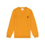 U.S. Polo Assn. Erkek Çocuk Hardal Basic V Yaka Kazak 50294200-vr072