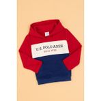 U.S. Polo Assn. Erkek Çocuk Kırmızı Basic Kapüşonlu Sweatshirt 50313969-VR171 - Basic Kırmızı - 7 - 8 Yaş