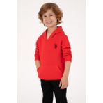 U.S. Polo Assn. Erkek Çocuk Kırmızı Basic Kapüşonlu Sweatshirt 50313980-VR030 - 8 - 9 Yaş