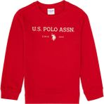 U.S. Polo Assn. Erkek Çocuk Kırmızı Bisiklet Yaka Sweatshirt 50313900-VR171 - Basic Kırmızı - 10 - 11 Yaş