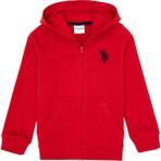 U.S. Polo Assn. Erkek Çocuk Kırmızı Fermuarlı Kapüşonlu Sweatshirt 50316706-VR171 - Basic Kırmızı - 6 - 7 Yaş