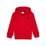 U.S. Polo Assn. Erkek Çocuk Kırmızı Fermuarlı Kapüşonlu Sweatshirt 50316706-VR171