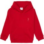 U.S. Polo Assn. Erkek Çocuk Kırmızı Kapüşonlu Basic Sweatshirt 50313941-VR171 - Basic Kırmızı - 6 - 7 Yaş