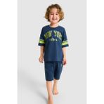 U.s. Polo Assn. Erkek Çocuk Koyu Indigo Pijama Takım 50326860-VR089 - 9 - 10 Yaş