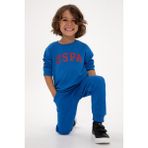 U.S. Polo Assn. Erkek Çocuk Koyu Mavi Bisiklet Yaka Basic Sweatshirt 50313830-VR032 - 8 - 9 Yaş