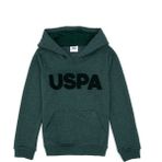 U.S. Polo Assn. Erkek Çocuk Koyu Yeşil Basic Kapüşonlu Sweatshirt 50307721-VR079 - 11 - 12 Yaş