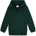 U.S. Polo Assn. Erkek Çocuk Koyu Yeşil Fermuarlı Kapüşonlu Sweatshirt 50316706-VR079 - 3 - 4 Yaş