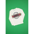 U.S. Polo Assn. Erkek Çocuk Krem Bisiklet Yaka Süprem Sweatshirt 50316535-VR256
