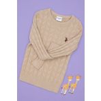U.S. Polo Assn. Erkek Çocuk Kum Basic Bisiklet Yaka Kazak 50288889-vr085