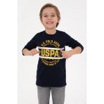 U.S. Polo Assn. Erkek Çocuk Lacivert Bisiklet Yaka Süprem Sweatshirt 50316535-VR033 - 10 - 11 Yaş