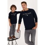 U.S. Polo Assn. Erkek Çocuk Lacivert Bisiklet Yaka Sweatshirt 50313900-VR033 - 5 - 6 Yaş