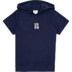 U.S. Polo Assn. Erkek Çocuk Lacivert Kısa Kollu Kapüşonlu Sweatshirt 50325170-VR033 - 10 - 11 Yaş