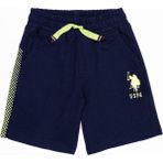 U.S. Polo Assn. Erkek Çocuk Lacivert Örme Şort Rahat Kesim Desenli Yazlık Kullanım - 6 - 7 Yaş