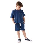 U.S. Polo Assn. Erkek Çocuk Mavi Bermuda Takım