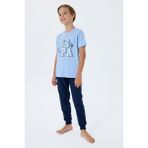 U.s. Polo Assn. Erkek Çocuk Mavi Pijama Takım - 14 - 15 Yaş
