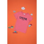 U.S. Polo Assn. Erkek Çocuk Pembe Basic Bisiklet Yaka Tişört 50306512-VR167 - Koyu Pembe - 7 - 8 Yaş