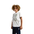 U.S. Polo Assn. Erkek Çocuk Pijama Takımı, Baskılı, Kısa Kollu, Beyaz-Lacivert, 6-7 Yaş