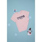 U.S. Polo Assn. Erkek Çocuk Pudra Basic Bisiklet Yaka Tişört 50306512-VR042 - 12 - 13 Yaş