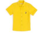 U.S. Polo Assn. Erkek Çocuk Sarı Gömlek Kısa Kollu 50284019-VR044 - 8 - 9 Yaş