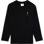 U.S. Polo Assn. Erkek Çocuk Siyah Basic Bisiklet Yaka Sweatshirt 50314002-VR046 - Siyah-128 - 4 - 5 Yaş