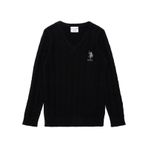 U.S. Polo Assn. Erkek Çocuk Siyah Basic V Yaka Kazak 50293535-vr046