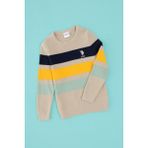 U.S. Polo Assn. Erkek Çocuk Taş Melanj Bisiklet Yaka Kazak 50317160-VR225 - 7 - 8 Yaş