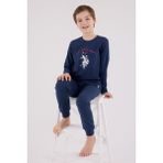 U.s. Polo Assn. Erkek Çocuk Uzun Kol Pijama Takım Koyu Indigo - 10 - 11 Yaş